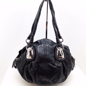 B. Makowsky Black Leather Bag